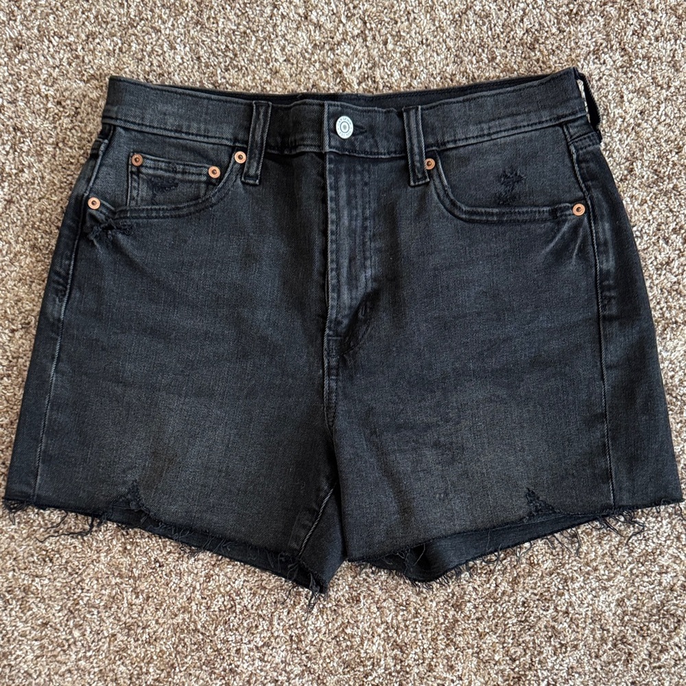 Gap 4” High Rise Black Denim Shorts